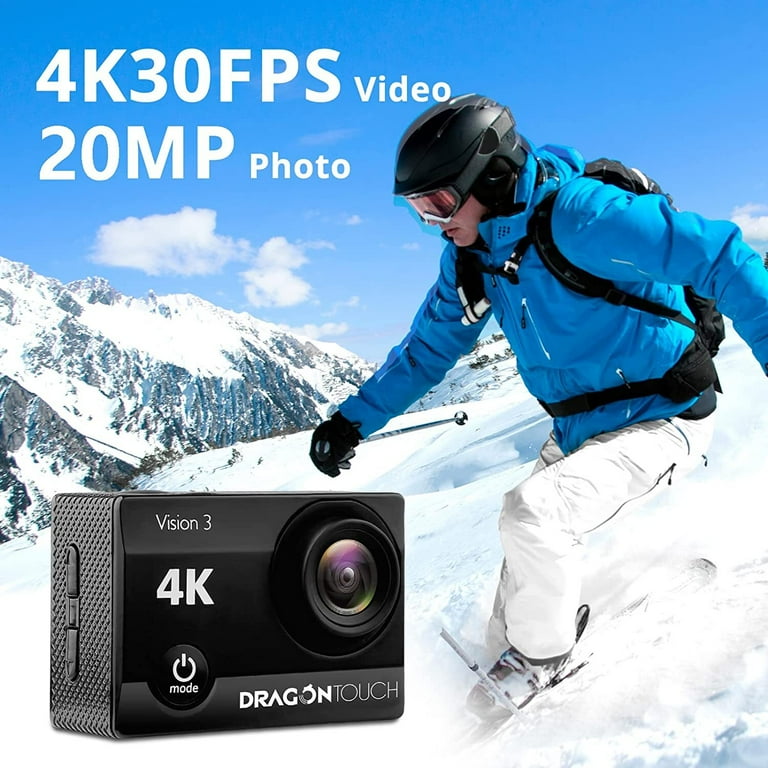 Dragon Touch Waterproof 4K Action Camera 20MP Vision 3 Underwater