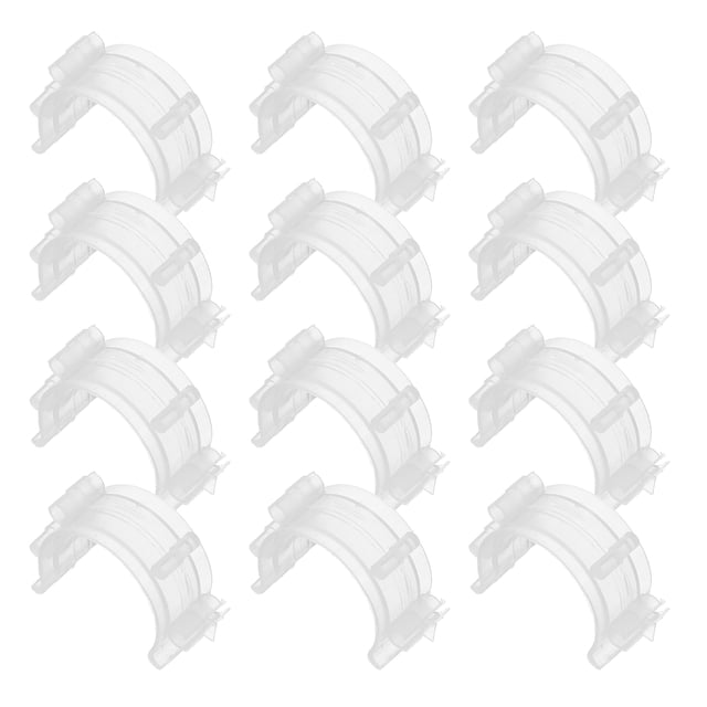 HIAKDOFT 100Pcs Transparent Silicone Bobbin Clips for Knitting with Easy Installation and Stable Fixation
