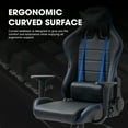 thumbnail image 4 of HD8000 Series Chaise Gaming avec Coussin Lombaire de Massage Bleu, 4 of 10
