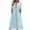 Light Blue-1, variant on Stamzod Women Summer Dresses Short Sleeve Casual Loose Midi Dress Ditsy Floral Print Beach Swings Midi Sundress with Pockets