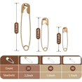 thumbnail image 2 of Superior Hub Safety Pins - 150 Pcs Assorted Sizes Gold Pins Bulk - Small & Large Heavy Duty for Clothes, Sewing, Craft, 2 of 13