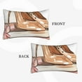 thumbnail image 2 of Honeii Stylish High Heels On Books Pattern Decorative Throw Pillow Case - Elevate Your Couch, Sofa, or Bed with Stylish Home Decor-16"x24", 2 of 6