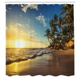 thumbnail image 2 of Ambesonne Colorful Shower Curtain, Exotic Beach Sunset, 69"Wx75"L, Multicolor, 2 of 4