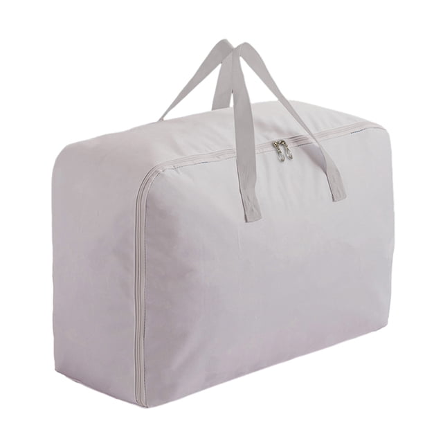 Clothing Storage Bags With Handle And Zipper, Travel Moving Bags For Small Clothes Throw Pillows Quilts, Fabric