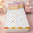thumbnail image 4 of Manfei Colorful Gradient Flowers Zipper Full Size Comforter Sets with Fitted Sheet and 2 Pillowcases,Cottagecore Blossom Zipper Bedding Set,Reversible, 4 of 7