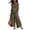 Army Green, variant on Women's Linen 2 Piece Outfits Sleeveless Ruffle Top Wide Leg Pants Summer Loungewear Beach Sets Vacation Outfits For Women Summer Outfits For Women