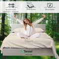 thumbnail image 5 of Tencel Sheets King-100% Eucalyptus Tencel Lyocell Sheets Sets-All-Season Eucalyptus Sheets-4 Piece King Size Tencel Sheets-Best Cooling-Supersoft-Moisture Wicking-Temperature Regulating-Ivory, 5 of 9