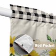 thumbnail image 4 of Swag Valance Curtains for Windows, Sunflowers Light Filtering Kitchen Curtains with Rod Pocket, Farmhouse Pastoral Flowers Butterfly Palid Window Treatment Valances for Living Room, 28x36 - 2 PCS, 4 of 9