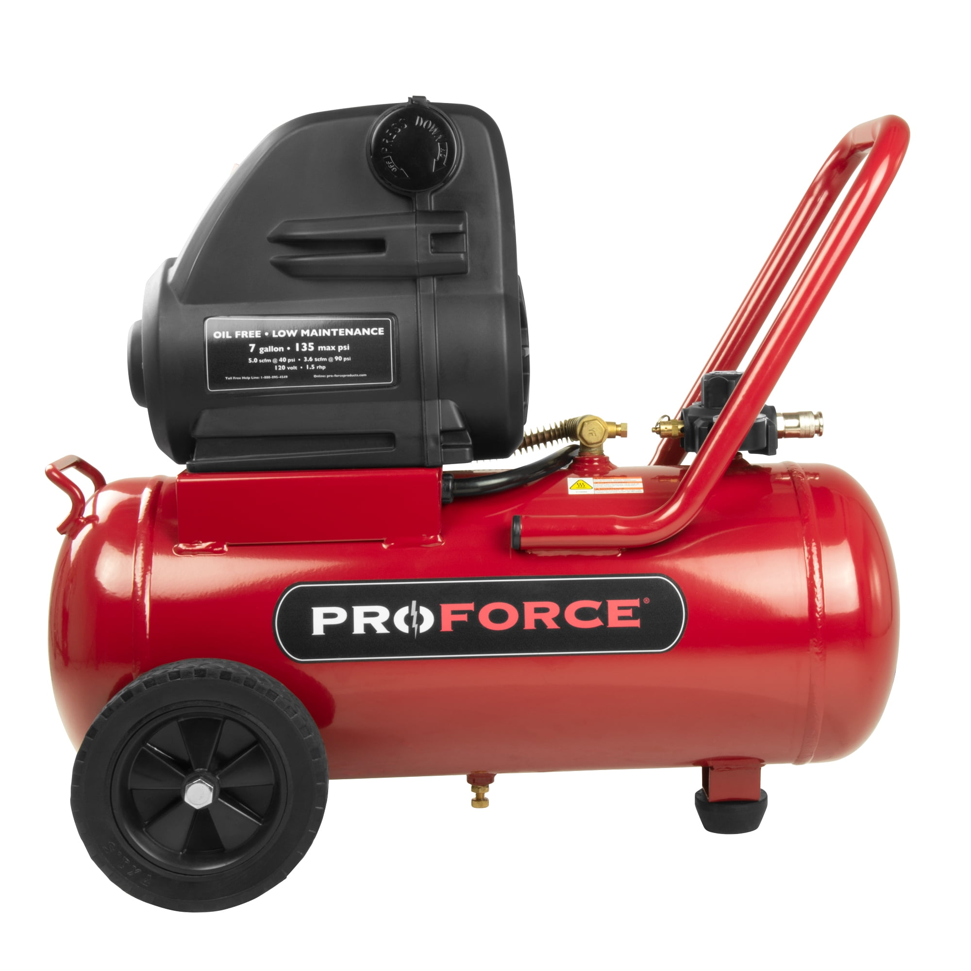 ProForce VPF1580719 7-Gallon Oil Free Portable Air Compressor with Kit