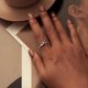 thumbnail image 4 of Sterling Silver Snake Ring, Anxiety Rings for Women, Adjustable Heart Ring, Valentine's Day Jewellery Gift for Girls, Zirconia, Cubic Zirconia, 4 of 5