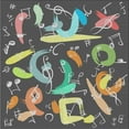 thumbnail image 1 of Ahgly Company Machine Washable Indoor Square Transitional Black Area Rugs, 8' Square, 1 of 7