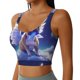 thumbnail image 2 of Fotbe Night Sky Winged French Bulldog Sujetador Deportivo Largo sin Aros para Mujer con Almohadillas y Soporte Medio, Transpirable y Absorbente, Camiseta Tipo Chaleco o Tank Top-XX-Large, 2 of 8