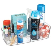 iDesign Clear Clarity Bath Tote, Large, 7 L x 14.5 W x 5.5 H