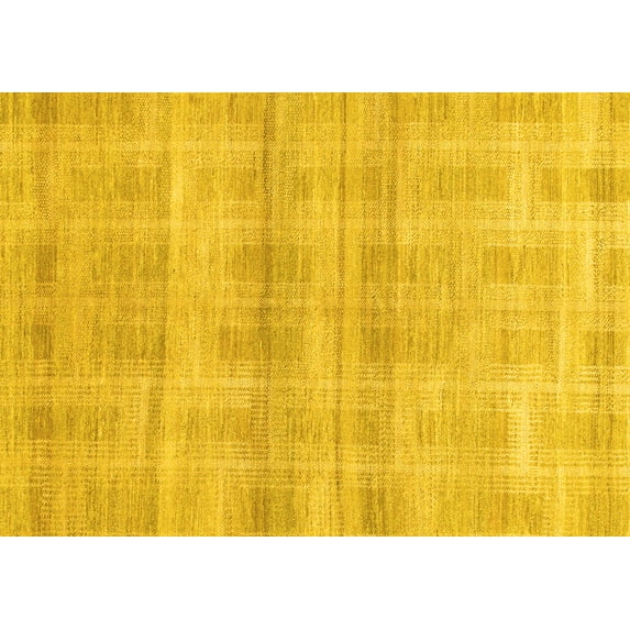 Ahgly Company Indoor Rectangle Abstract Yellow Modern Area Rugs, 8' x 12'