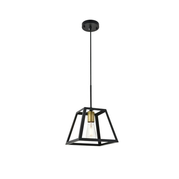 Resolute 1 light brass and black Pendant