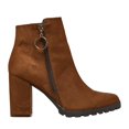 thumbnail image 2 of Botines Mujer Tacón Ancho Tipo Gamuza Cierre Moda Casual cafe 25 Incógnita 040DC9, 2 of 5