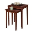thumbnail image 3 of Pemberley Row Mahogany Wood Brown Nesting End Tables Rectangular Set of Two 26.25", 3 of 3
