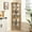Light Oak, variant on Lighted corner glass display case with anti - toppling device for living room wine and antique collection display