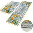 thumbnail image 4 of Waykingo Boho Floral Kitchen Mat, 17" x 47" + 17" x 30", Non-Slip (2 Count), 4 of 6