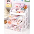 thumbnail image 1 of 1pc Large Capacity Desk Organizer With Multiple Drawers, Dustproof Transparent Design, Simple Storage Rack, Multi-Functional Desktop Shelf For Makeup, 1 of 5