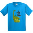 thumbnail image 3 of Inktastic I Love My Dad with Baby and Daddy Brontosauruses Youth T-Shirt, 3 of 5