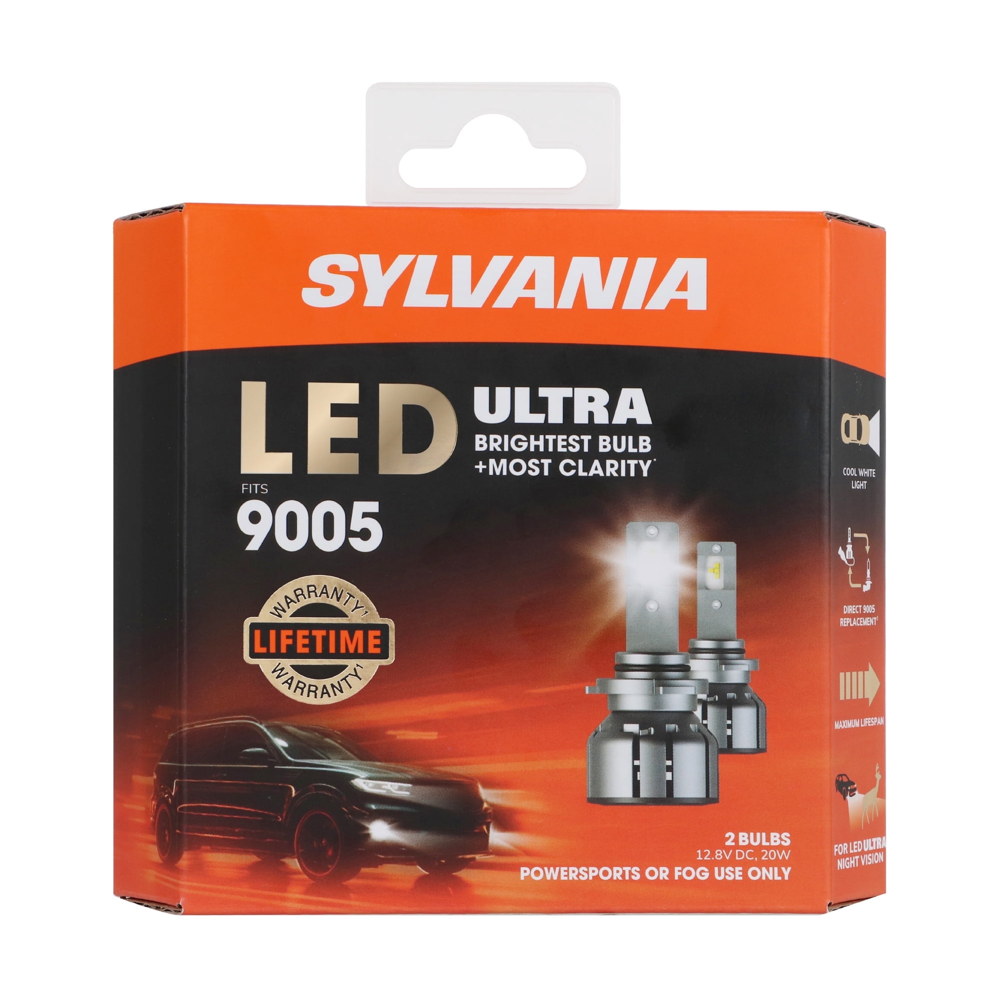 Sylvania, LED Ultra Fog Lights, 9007, Cool White 6000K - Walmart.com