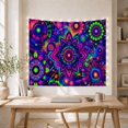 thumbnail image 5 of Psychedelic Mandala in Cosmic Garden, Mystical Boho for Boho Decor Lovers, Trippy Wall Art Halloween Gift Tapestry Wall Hanging for Bedroom, Dorm, 5 of 7