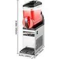 thumbnail image 6 of 15L Commercial Slushy Machine, Stainless Steel Frozen Drink Machine with Temperature Control, 5°F to 50°F Adjustable, Single Bowl Slush Maker for Restaurants, Bars, Home Use, 27kg, 6 of 8