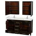 thumbnail image 3 of Wyndham Collection WCS141460DLGWCUNSMED Sheffield 60" Free Standing Double Basin Vanity, 3 of 7