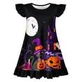 thumbnail image 3 of WOYY Girls Halloween Nightgown Graphic Soft Ruffle Sleeve Sleepshirt Nightwear, Sizes 3-10, 3 of 3