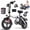 T1PRO-White-24MPH, variant on 14 Inch Folding Electric Bicycle, 400W Adult Electric Bicycle, 48V 10.4Ah,Top Speed 18Mph, Dual Disc Brake Safety System, 3-Speed Riding, Front Fork With Shock Absorption, Black