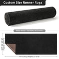 thumbnail image 2 of MIDUORUG Solid Black Runner Rug 3'×8' Non Slip Rubber Back Area Rugs for Indoor Outdoor Hallway Kitchen, 2 of 7