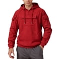 thumbnail image 2 of KANG Fashion Hooded Sweatshirt Autumn Winter Warm Casual Sporty Pullover With Multiple Pockets For Outdoor Activities, 2 of 4