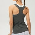 thumbnail image 4 of Aihuaihua Women's Solid Color Athletic Yoga Vest Racerback Sports Tank Top for Workout Running Casual Wear, 4 of 4