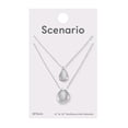 thumbnail image 3 of Scenario Drop Pendant Necklaces, Silver-Tone, 2-Piece Set, 3 of 6