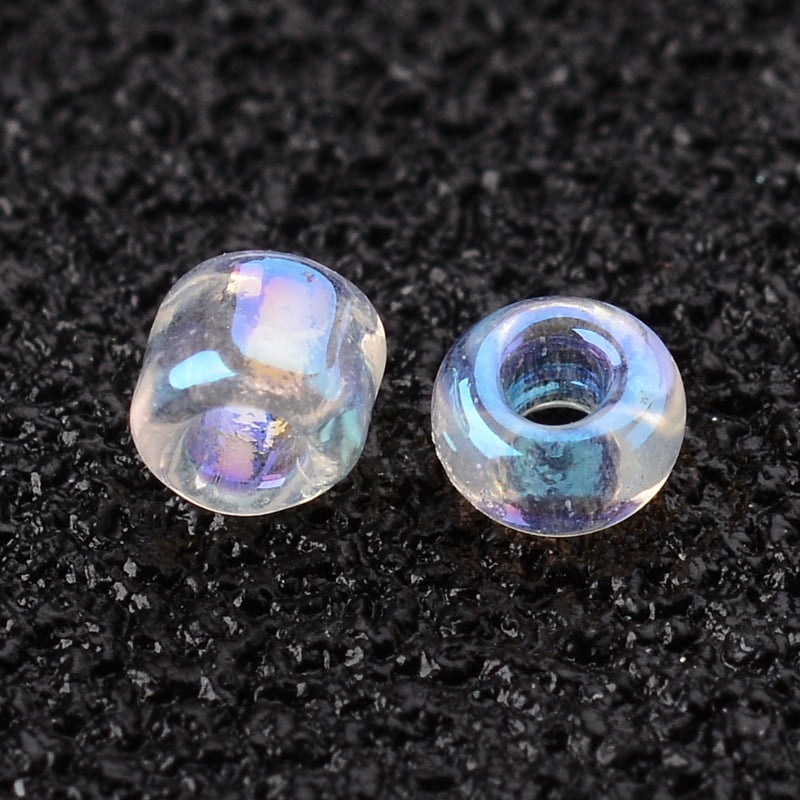 12/0 Grade A Round Glass Seed Beads Transparent Colours Rainbow WhiteSmoke 12/0 2x1.5mm Hole: 0.9mm about 30000pcs/bag