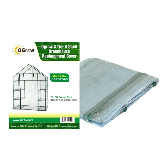 Machrus Ogrow Premium Greenhouse Replacement Cover for Your Outdoor Walk in Greenhouse - Clear - Fits Frame 29"L x 56"W x 77"H