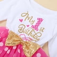 thumbnail image 4 of IBTOM CASTLE Baby Girl 1st 2nd 3rd Birthday Outfit Mouse Dress Polka Dots Tutu Skirt Cake Smash Long Sleeve Clothes for Photo Shoot 1 Year Hot Pink Dots, 4 of 8