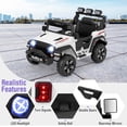 thumbnail image 4 of Costway 12V Kids Ride On Truck with 2*12V Motors Spring Suspension & Remote Control White, 4 of 10