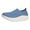 Blue, variant on Women's Orthopedic Platform Chunky Slip on Sock Walking Shoes with Arch Support Comfortable Casual Knit Orthotic Non Slip Work Nursing Sneakers Pink Size 9.5