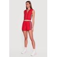 thumbnail image 3 of Women's Side Stripe Zip Front Cropped Vest, 3 of 4
