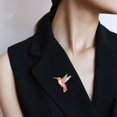 thumbnail image 3 of Hummingbird Badge Hard Enamel Rubber Backing Pin Jackets Backpacks Hats Lapel Brooch Nature Accessory, 3 of 8