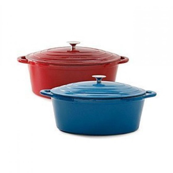 Ruff Hewn 5 Qt Cast Iron Casserole Pan Red Com