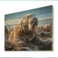thumbnail image 2 of Designart "The Tundra King A Walrus Tale" Animals Print on Natural Pine Wood, 2 of 5