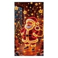thumbnail image 2 of Meggemo Lighted Christmas Door Curtain Santa Claus Tree Printed Banner Xmas Hanging Decor Reusable Holiday Accessory for Indoor Outdoor Christmas Parties Home Entryway Yard Displays, 2 of 6