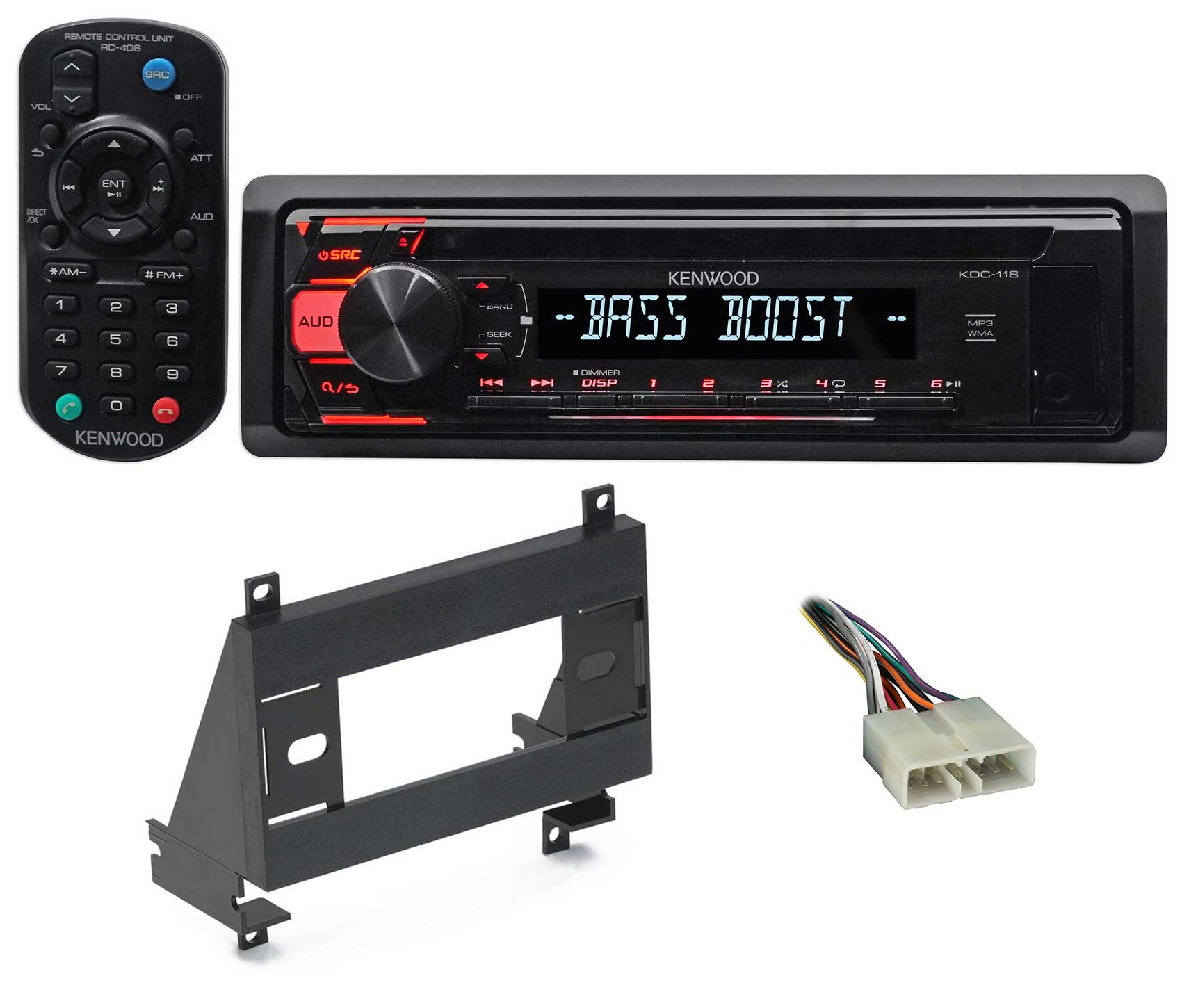 Kenwood CD Player Receiver w/Aux/Mp3/WMA, 3Band Eq+Remote For 199397