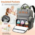 Diaper Bag Backpack, Multifunction Baby Bag with Changing Station&Foldable Crib, Large Capacity