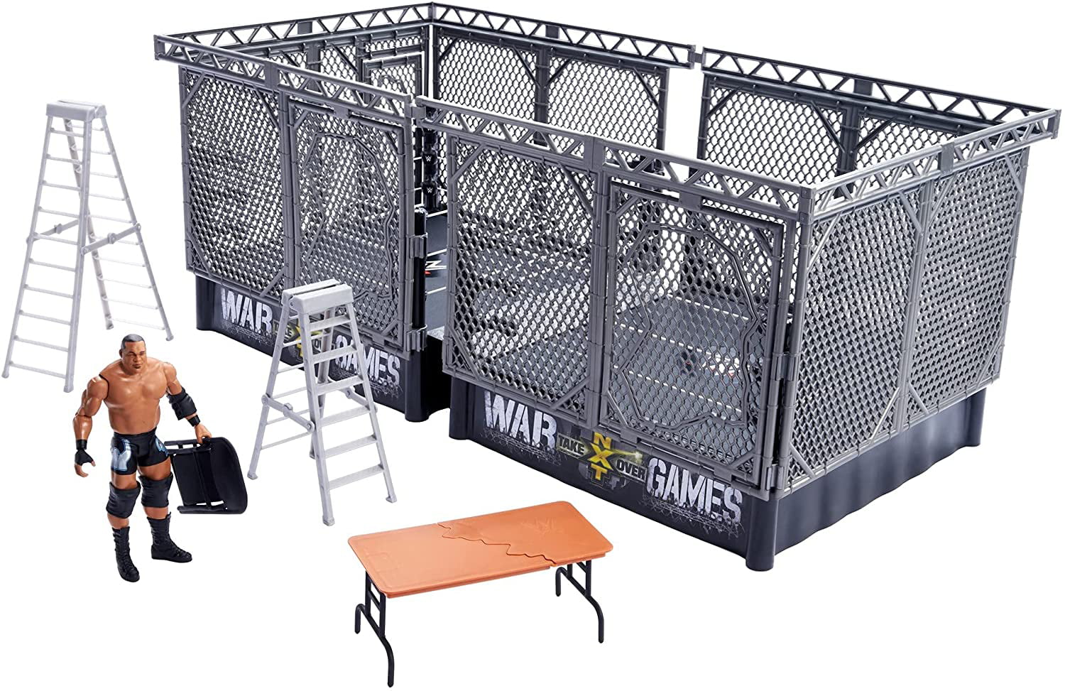 WWE MATTEL NXT Takeover War Games Playset with 2 NXT Rings, Keith 