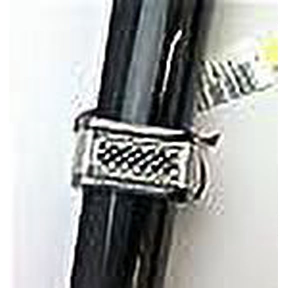 R. S. Covenant 093 sz 10 2351 Mens Stainless Steel & Black Racing Flag Design