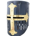 thumbnail image 3 of Medieval Warrior Templar Brass Crusader Helmet Knights Helmet | Wearable, 3 of 3